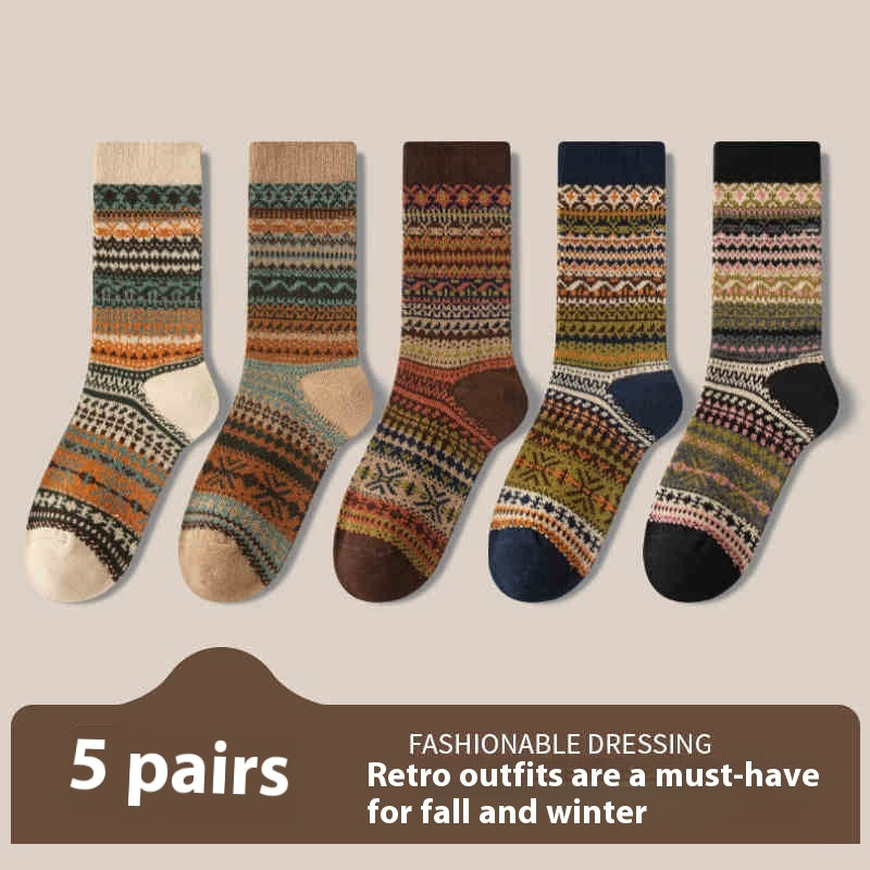 Retro Ethnic Style Socks For Women Deodorant