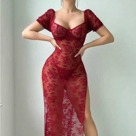 Sexy See-through Lace Sheath Dress